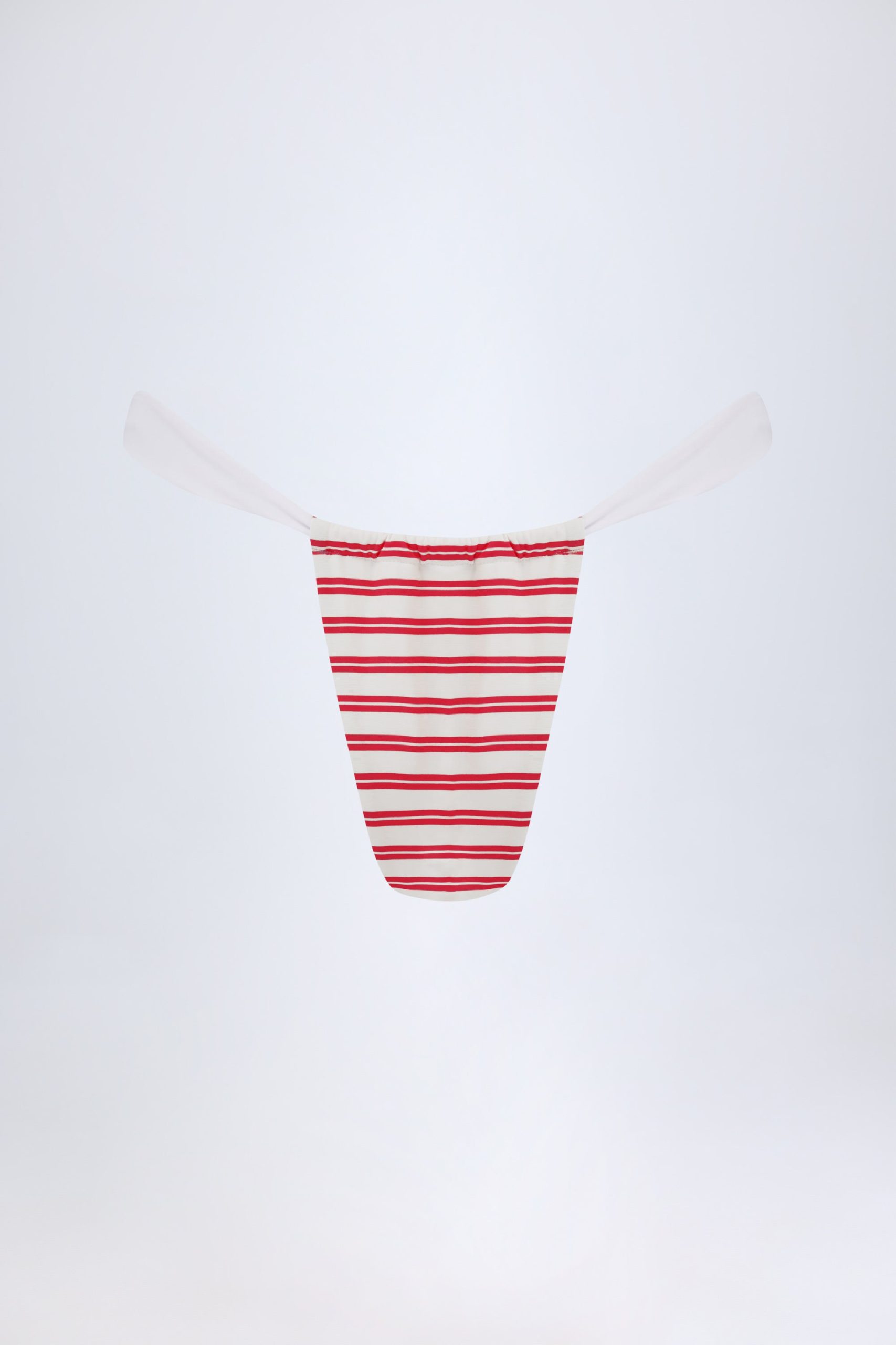 Ruched Cheeky Bikini Bottoms in Cherry Red - Image 3