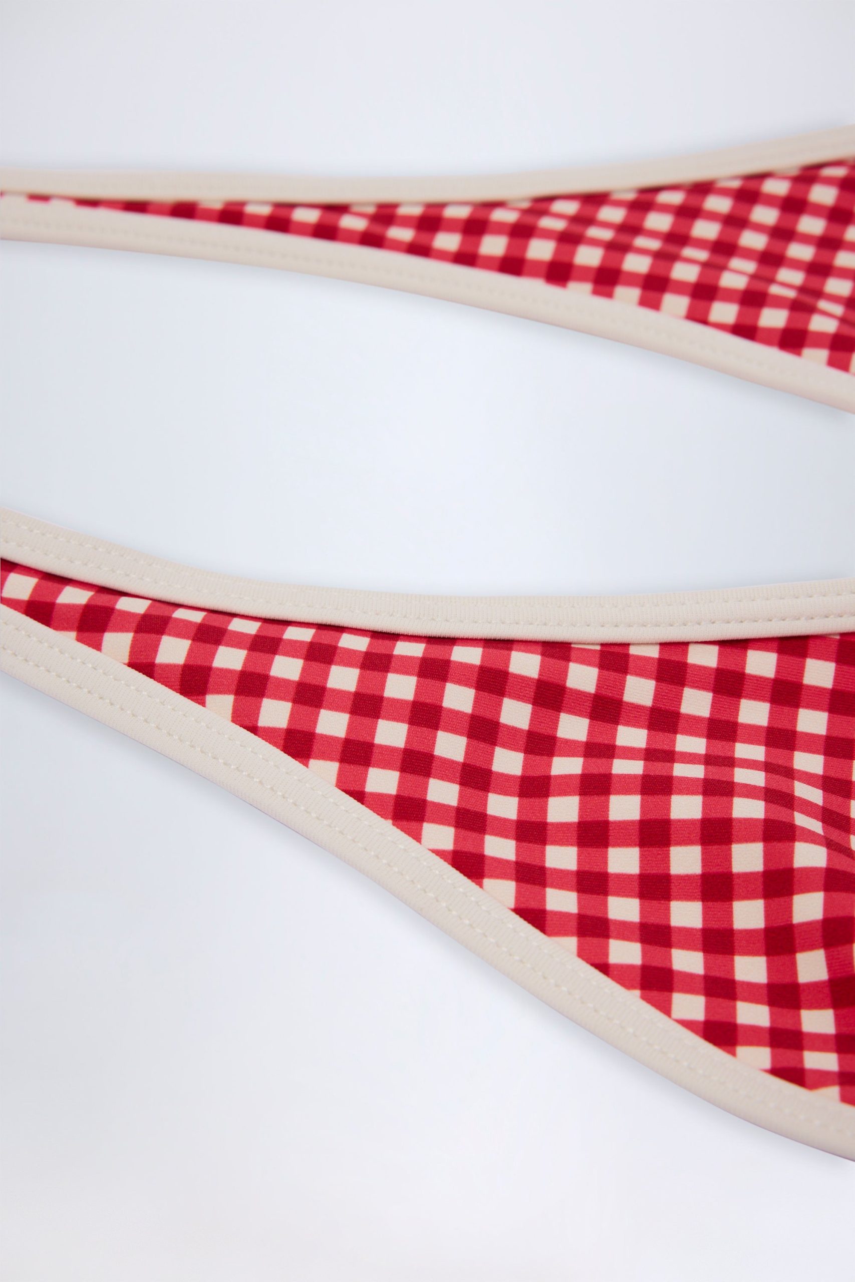 Halterneck Bikini Top in Red Gingham - Image 6
