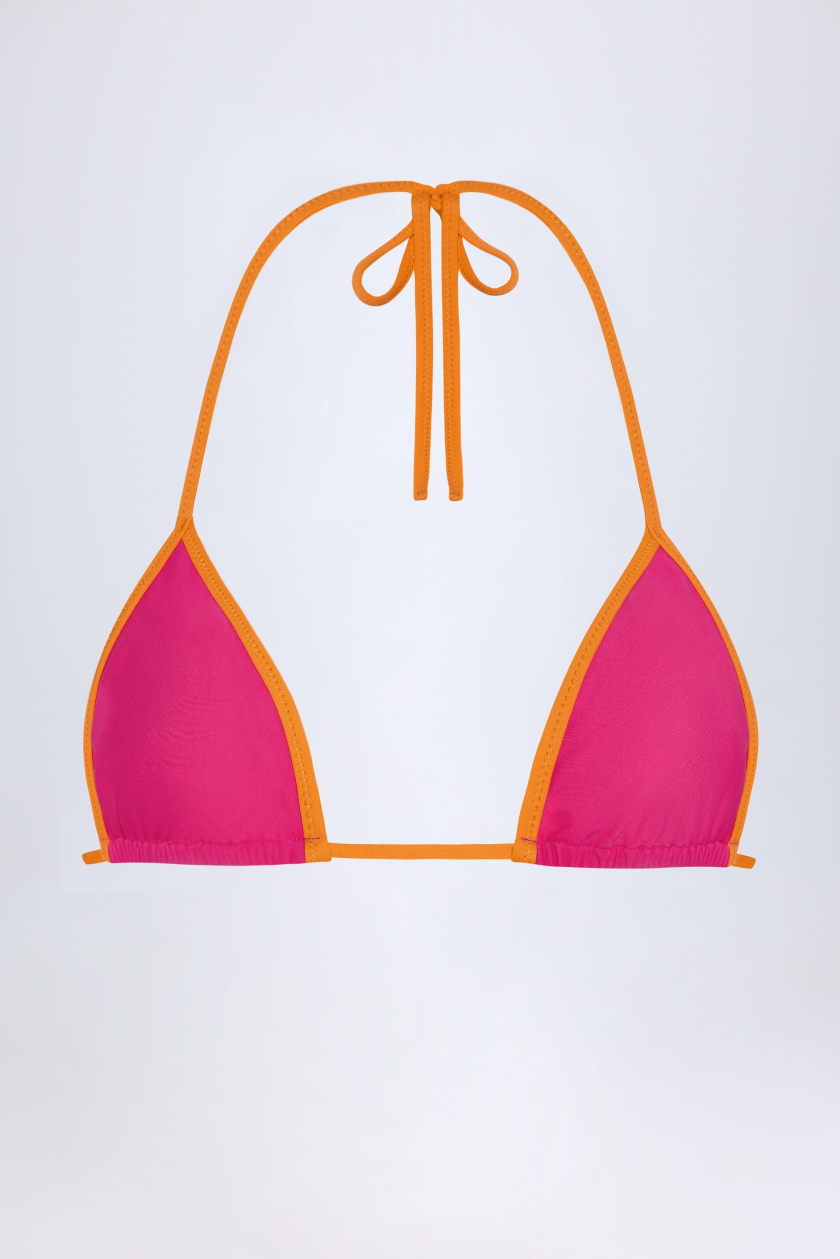 Triangle Bikini Top in Fuchsia Pink - Image 3