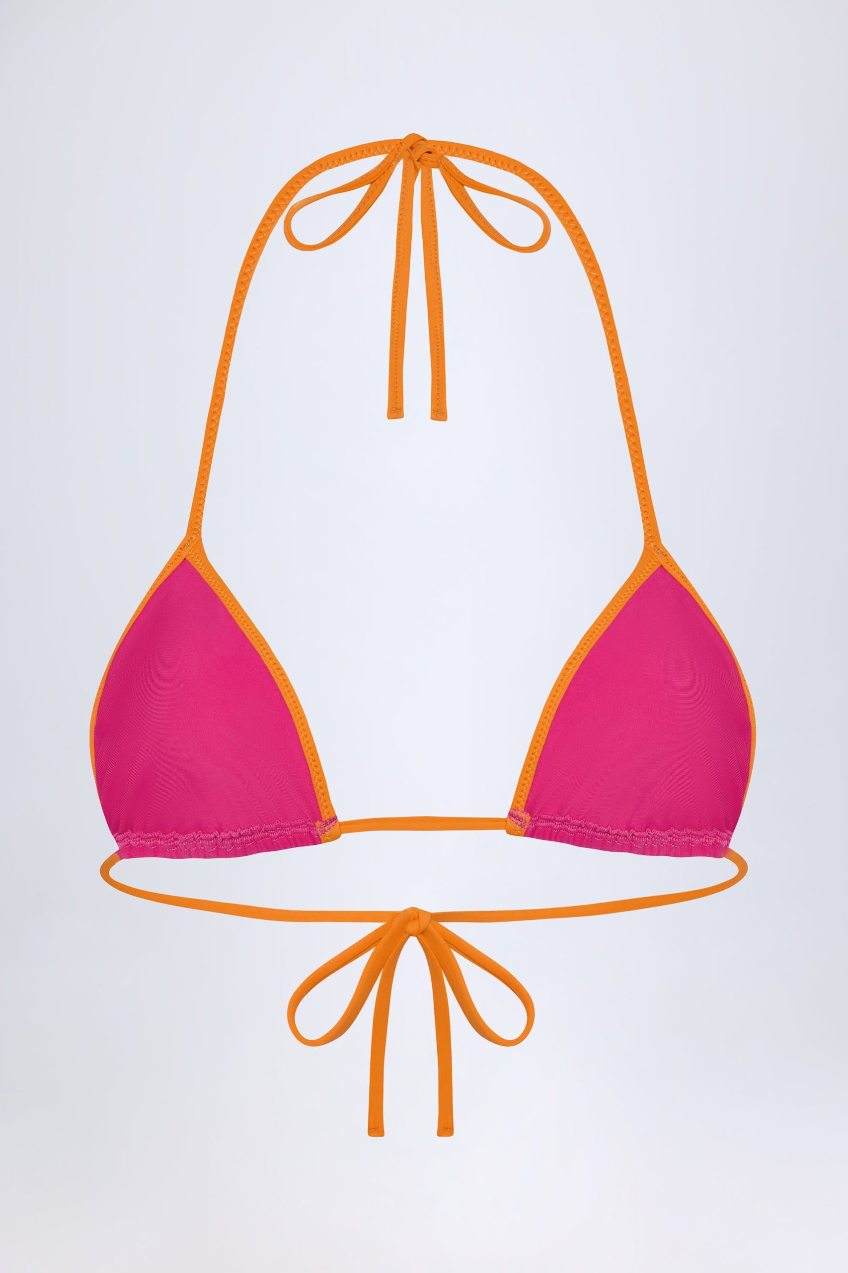 Triangle Bikini Top in Fuchsia Pink - Image 4