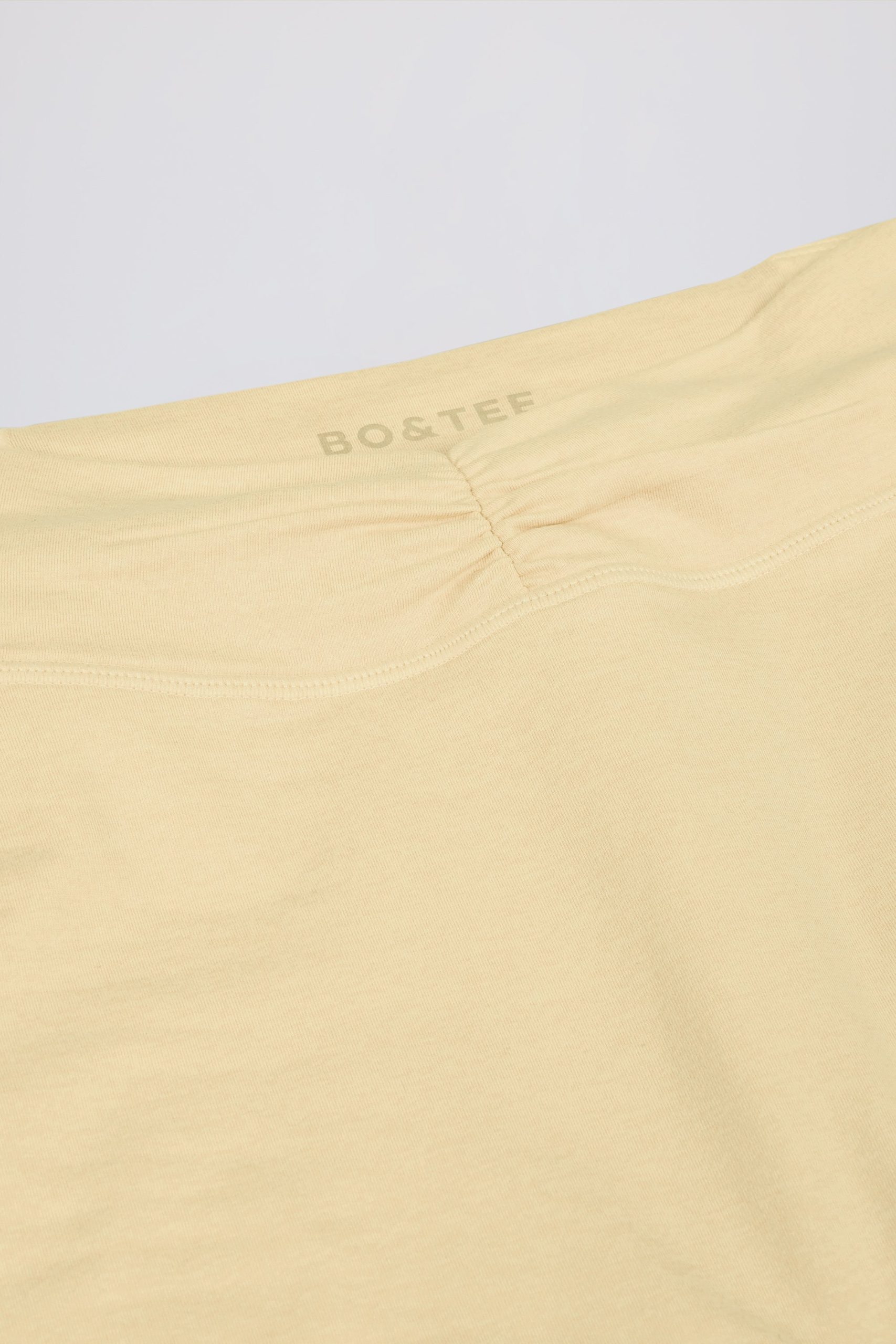Brushed Jersey Ruched Mid-Rise Leggings in Lemon Marl - Image 8