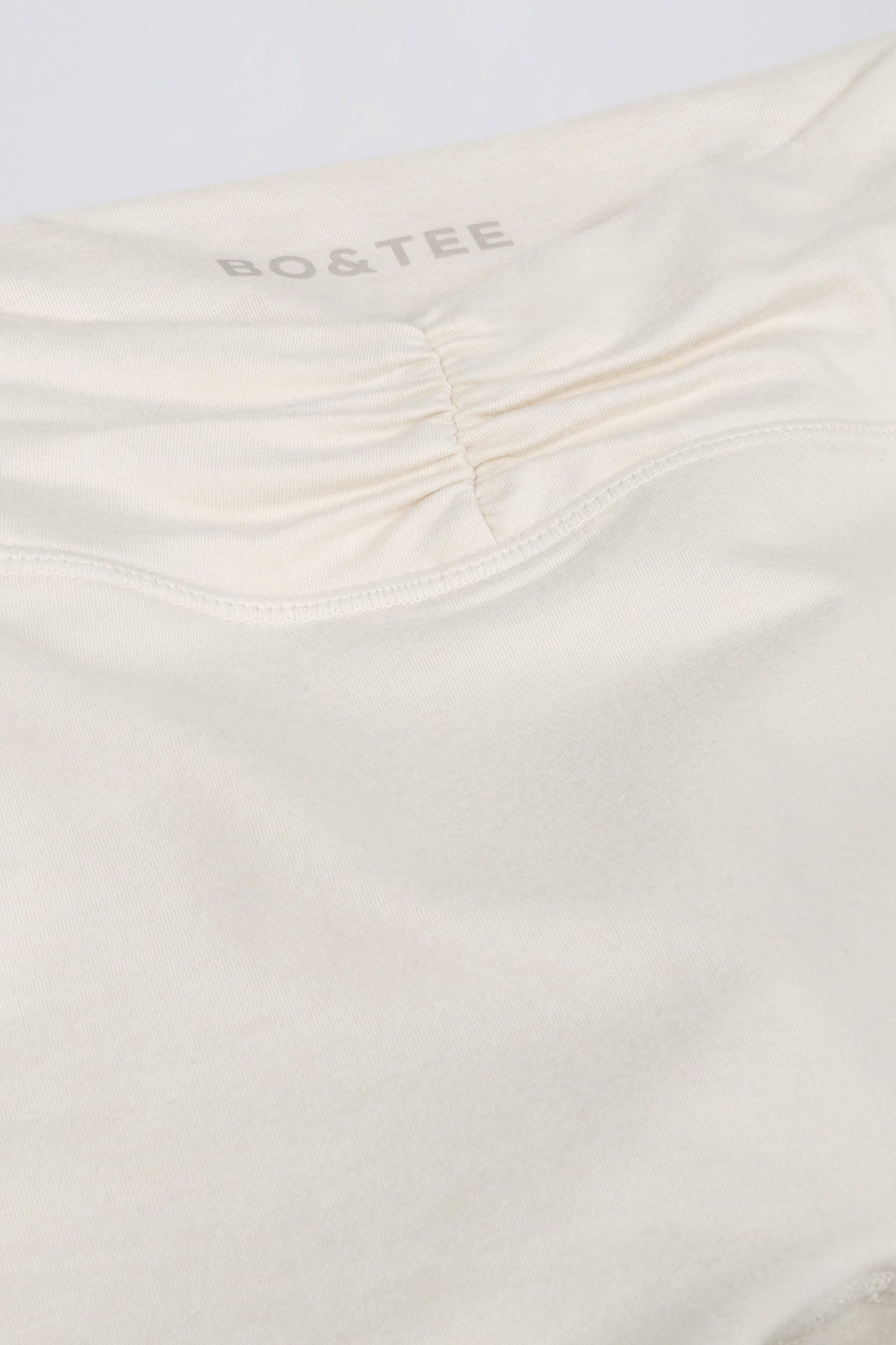 Ruched Mini Shorts in Ivory Marl - Image 8
