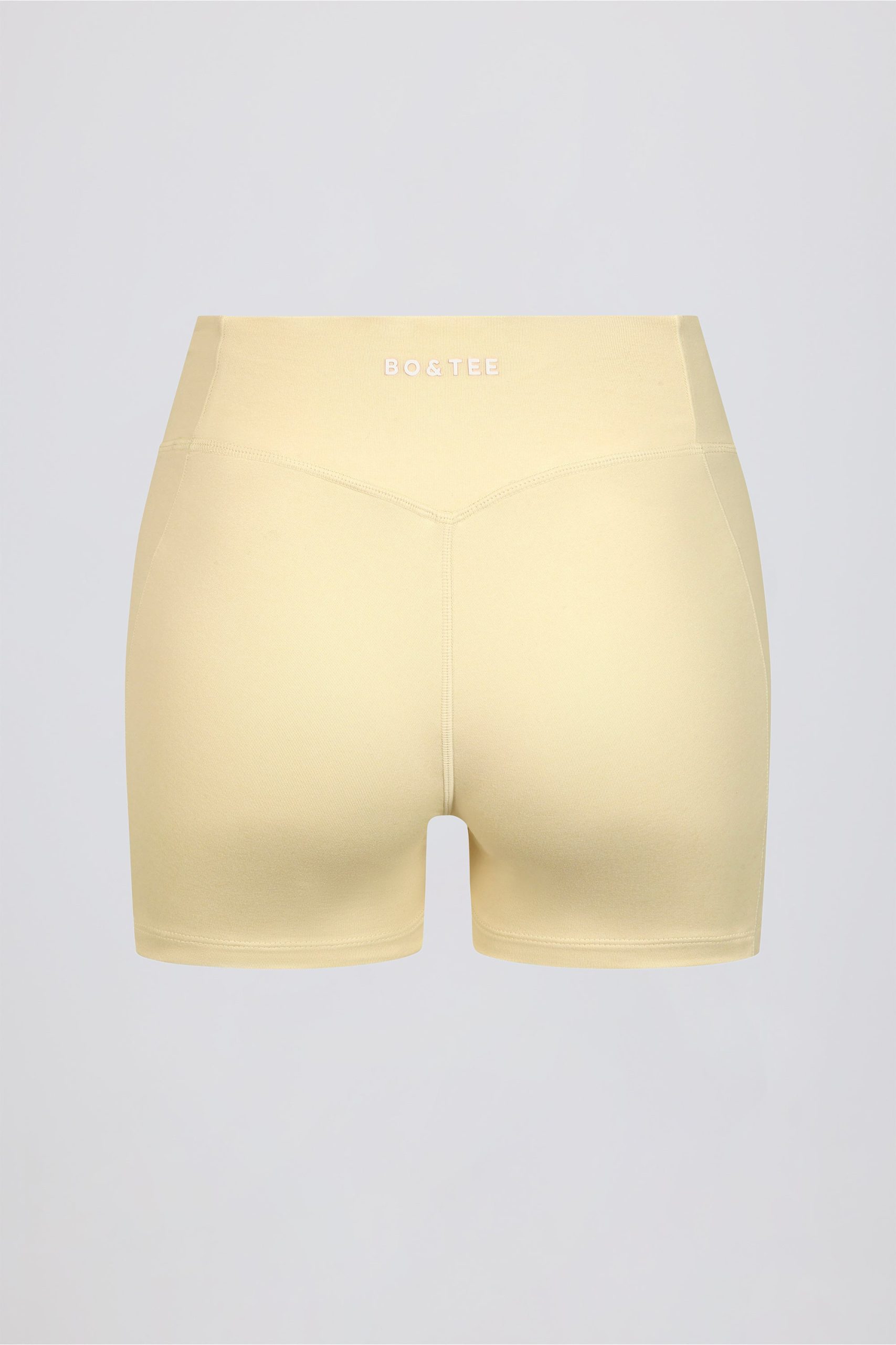 Ruched Mini Shorts in Lemon Marl - Image 6