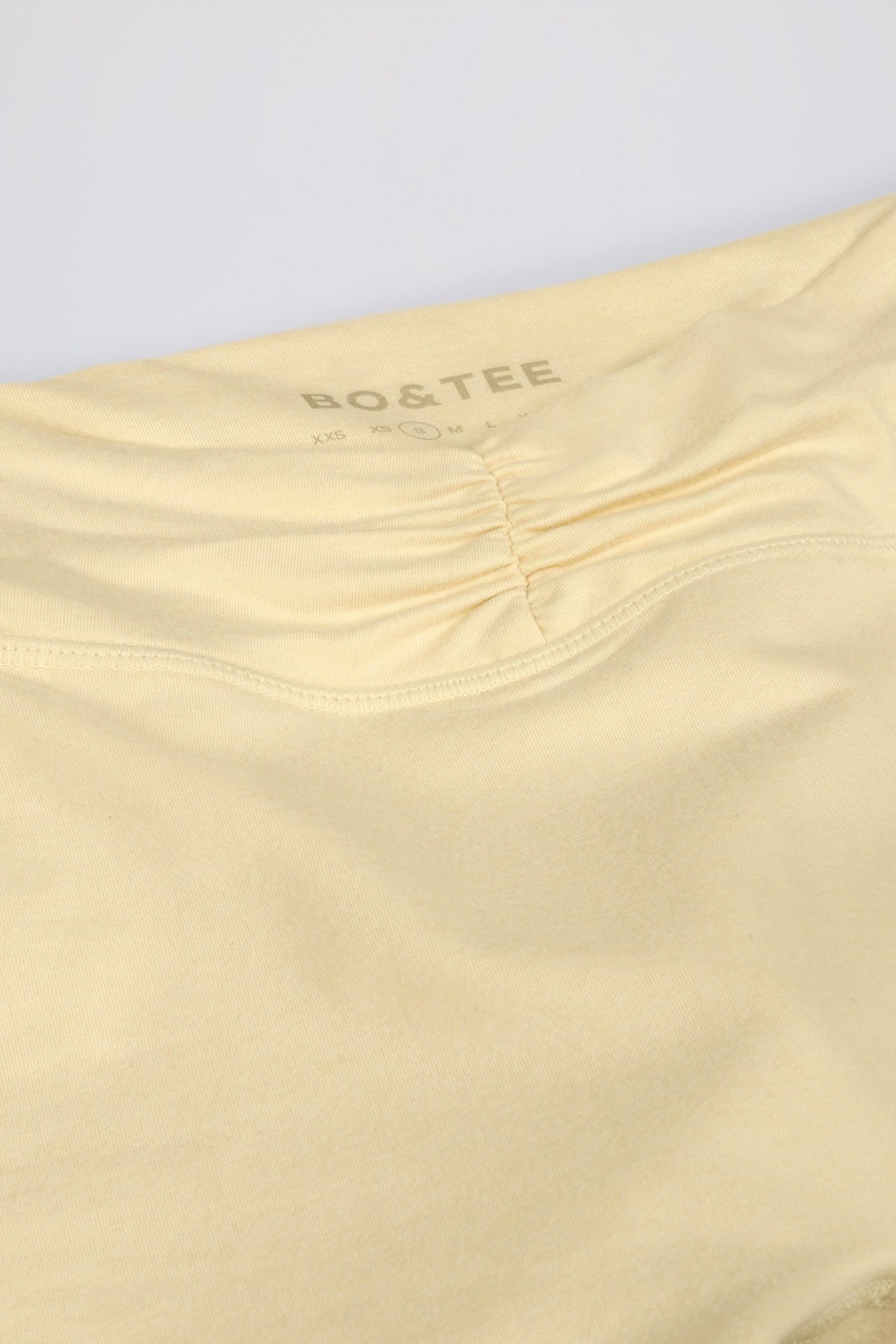 Ruched Mini Shorts in Lemon Marl - Image 8