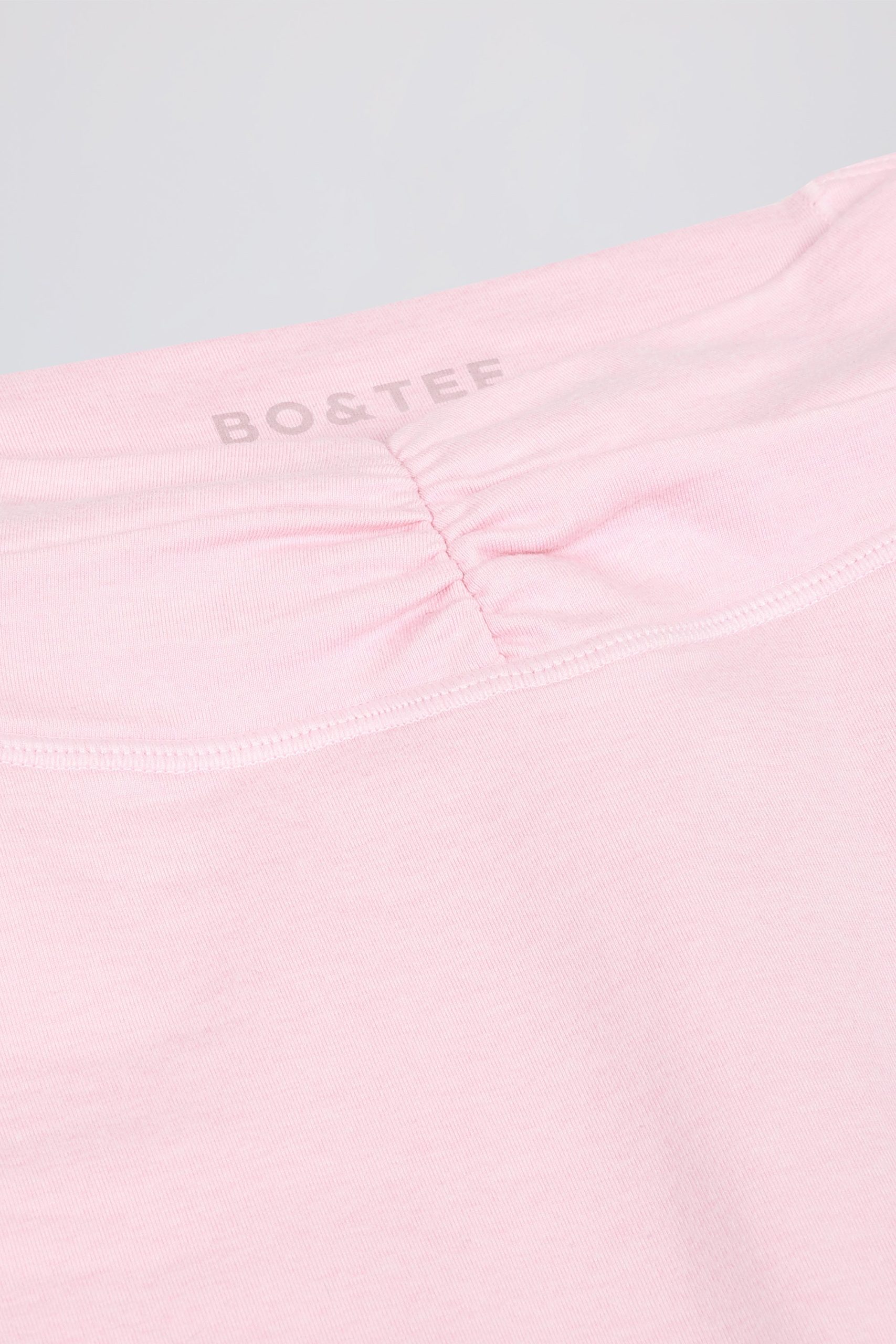 Ruched Mini Shorts in Pale Pink Marl - Image 7