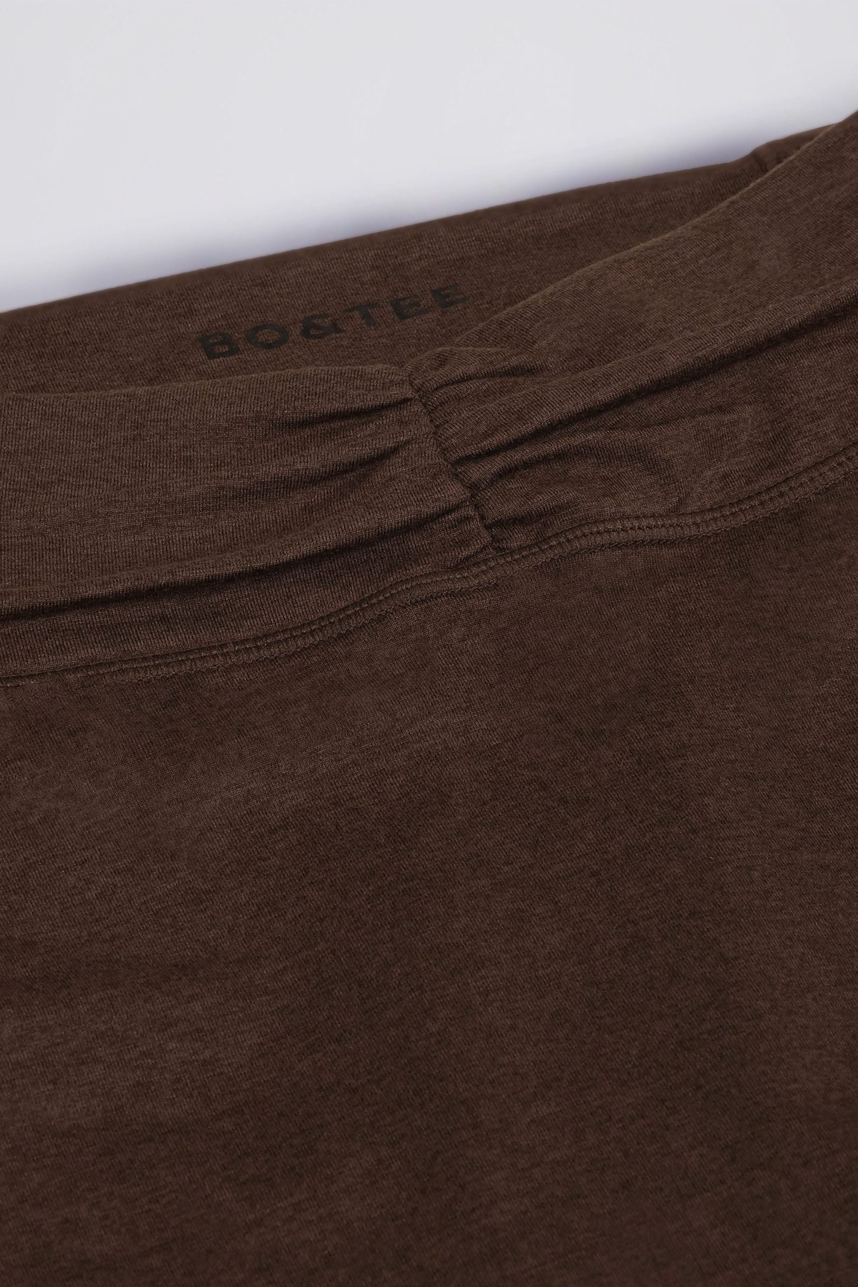 Ruched Mini Shorts in Pecan Marl - Image 8