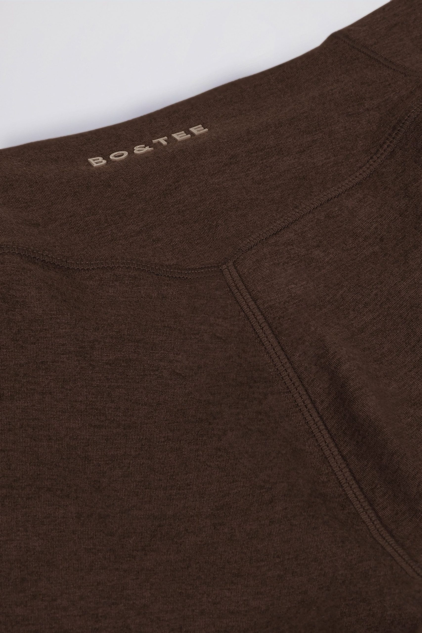 Ruched Mini Shorts in Pecan Marl - Image 9