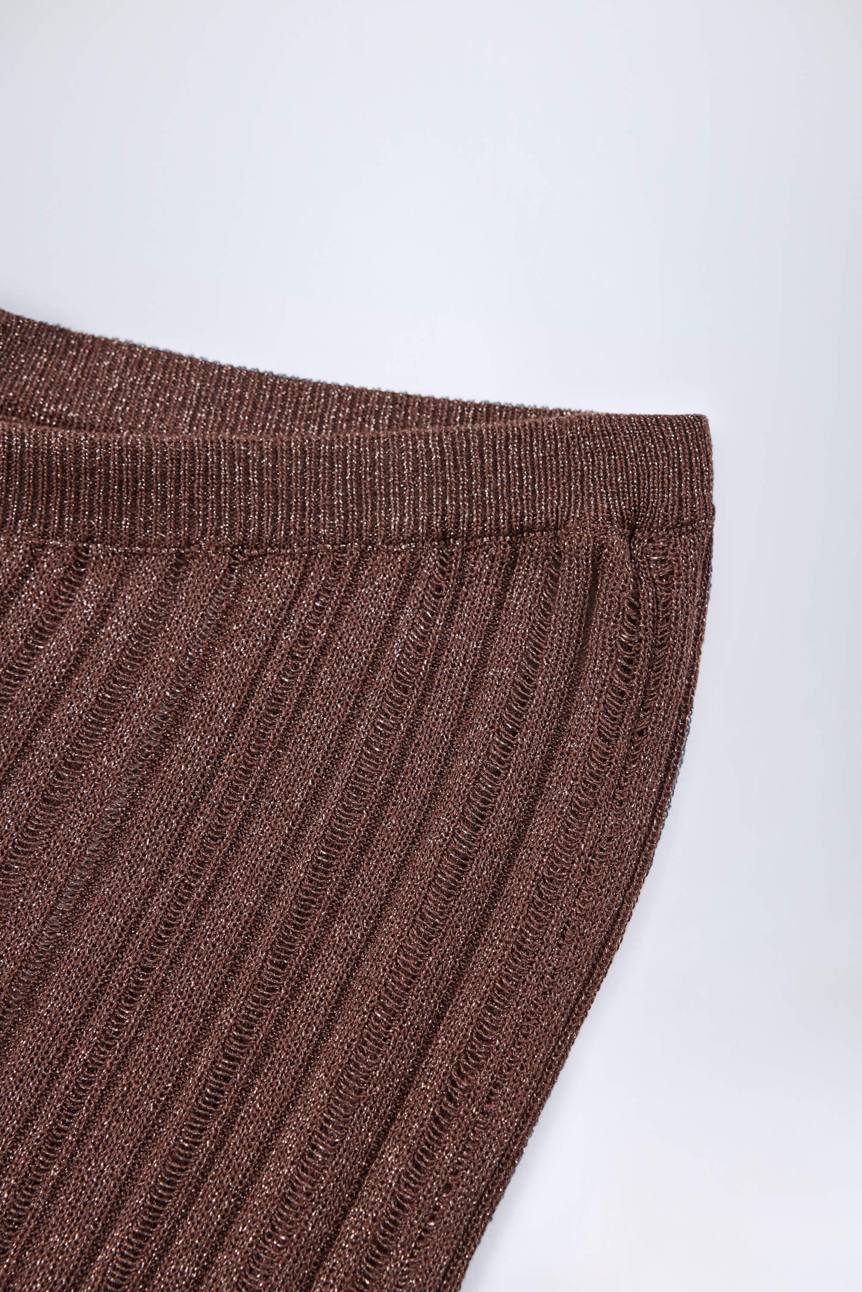Mid-Rise Flared Trousers in Bronze - Image 5