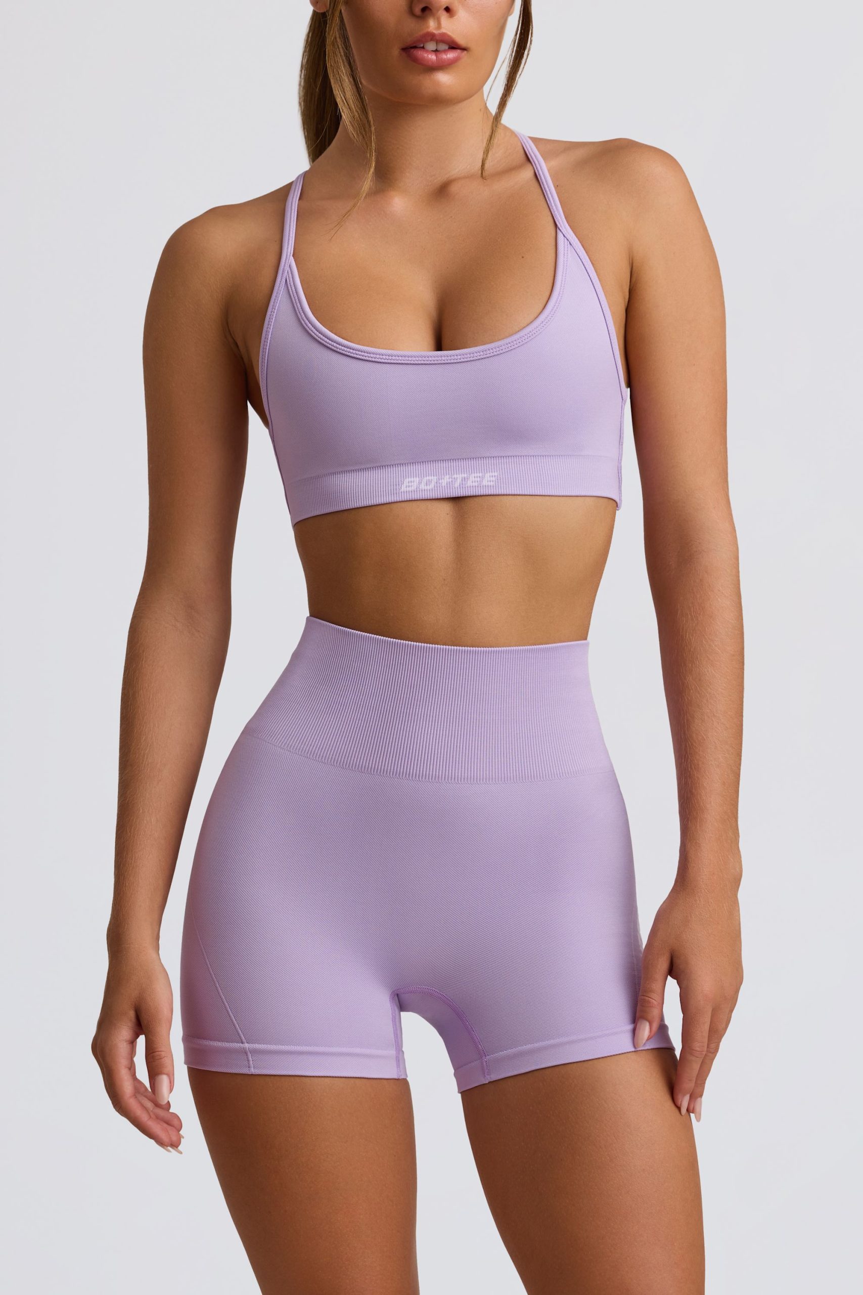 Super Sculpt Seamless Mini Shorts in Soft Lilac - Image 5