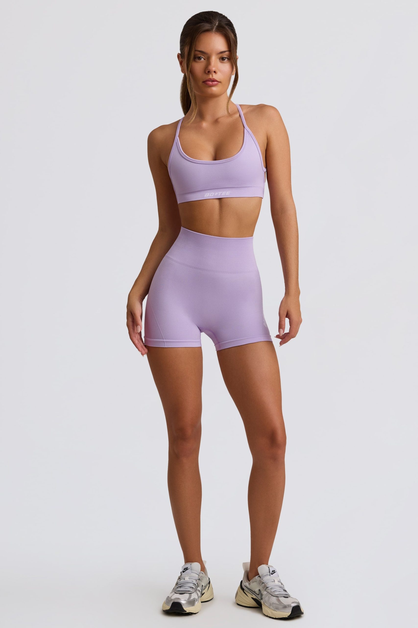 Super Sculpt Seamless Mini Shorts in Soft Lilac - Image 6
